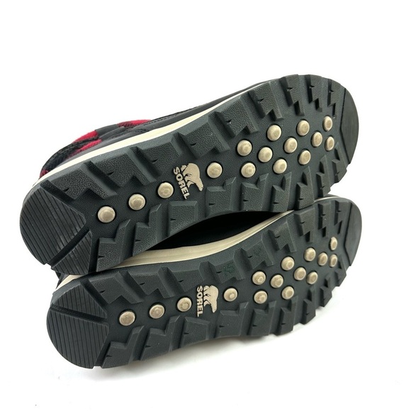 Sorel Whitney Short Ankle Boot 9 Red Dahlia Quilted Bootie Womens - Picture 8 of 10